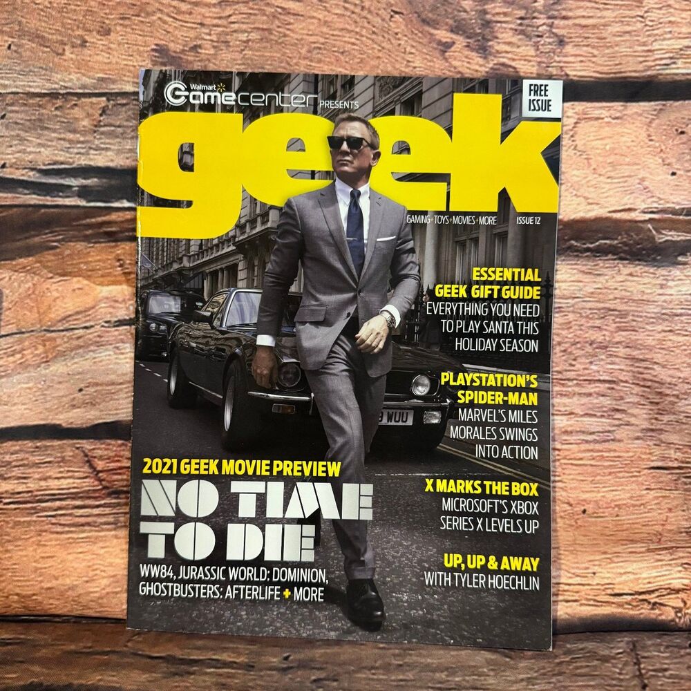 Geek Magazine Issue 12 2021 No Time To Die James Bond Xbox Spider-Man Walmart
